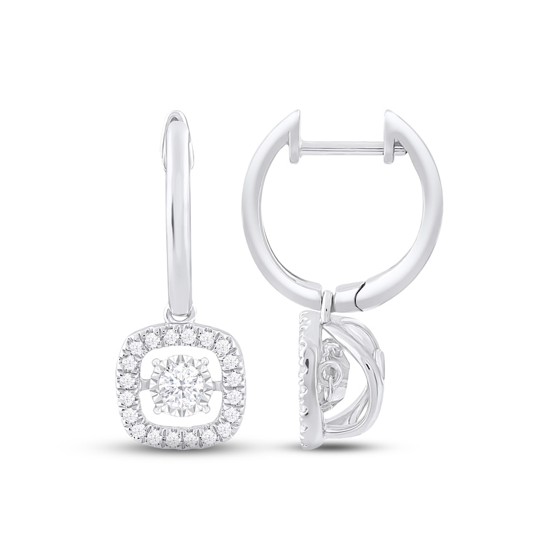Unstoppable Love Diamond Dangle Earrings 1/2 ct tw 10K White Gold