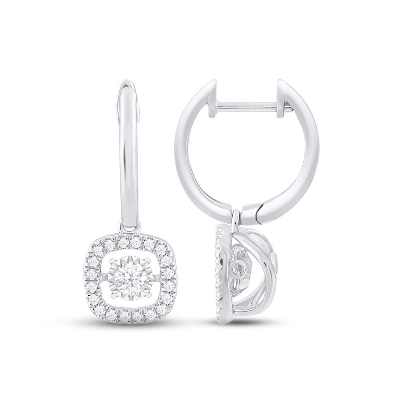 Unstoppable Love Diamond Dangle Earrings 1/2 ct tw 10K White Gold