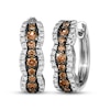 Thumbnail Image 1 of Le Vian Chocolate Waterfall Diamond Hoop Earrings 1 ct tw 14K Vanilla Gold