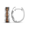 Thumbnail Image 2 of Le Vian Chocolate Waterfall Diamond Hoop Earrings 1 ct tw 14K Vanilla Gold
