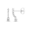Thumbnail Image 2 of Diamond Petite Dangle Earrings 1/3 ct tw Round-cut 10K White Gold