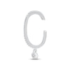 Thumbnail Image 2 of Diamond Dangle Ear Cuff 1/10 ct tw Round-cut 10K White Gold