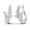 Thumbnail Image 0 of Diamond Vine Hoop Earrings 2 ct tw Pear & Round-cut 14K White Gold