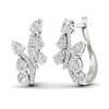 Thumbnail Image 1 of Diamond Vine Hoop Earrings 2 ct tw Pear & Round-cut 14K White Gold