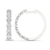 Thumbnail Image 2 of Diamond Hoop Earrings 2-3/8 ct tw Oval & Round-cut 14K White Gold