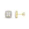 Thumbnail Image 0 of Lab-Created Diamonds by KAY Cushion Frame Stud Earrings 3/4 ct tw 14K Yellow Gold