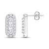 Thumbnail Image 0 of Diamond Three-Stone Stud Earrings 1/4 ct tw Round-cut 10K White Gold