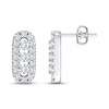 Thumbnail Image 1 of Diamond Three-Stone Stud Earrings 1/4 ct tw Round-cut 10K White Gold