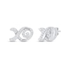 Thumbnail Image 0 of Diamond XO Stud Earrings 1/4 ct tw Round-cut 10K White Gold