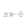 Thumbnail Image 2 of Diamond Stud Earrings 1/4 ct tw Princess & Round-cut 10K White Gold
