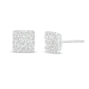 Thumbnail Image 1 of Diamond Stud Earrings 1/2 ct tw Princess & Round-cut 10K White Gold