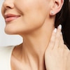 Thumbnail Image 3 of Diamond Stud Earrings 1/2 ct tw Princess & Round-cut 10K White Gold