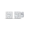 Thumbnail Image 0 of Diamond Stud Earrings 1 ct tw Princess & Round-cut 10K White Gold