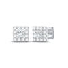 Thumbnail Image 1 of Diamond Stud Earrings 1 ct tw Princess & Round-cut 10K White Gold