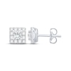 Thumbnail Image 2 of Diamond Stud Earrings 1 ct tw Princess & Round-cut 10K White Gold