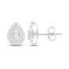 Thumbnail Image 1 of KAY Lab-Grown Diamonds Teardrop Stud Earrings 1 ct tw Round-cut 14K White Gold