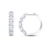 Thumbnail Image 1 of KAY Lab-Grown Diamonds Hoop Earrings 1 ct tw Round-cut 14K White Gold