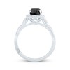 Monique Lhuillier Bliss Oval-Cut Black & White Diamond Engagement Ring 2-1/8 ct tw 14K White Gold