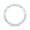 Monique Lhuillier Bliss Round-Cut Diamond Wave Wedding Band 1/8 ct tw 14K White Gold
