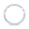 Monique Lhuillier Bliss Round-Cut Diamond Wave Wedding Band 1/8 ct tw 14K White Gold