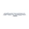 Monique Lhuillier Bliss Round-Cut Diamond Wave Wedding Band 1/8 ct tw 14K White Gold