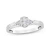 Thumbnail Image 1 of Multi-Diamond Oval Engagement Ring 1/6 ct tw 10K White Gold
