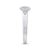Thumbnail Image 2 of Multi-Diamond Oval Engagement Ring 1/6 ct tw 10K White Gold