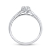 Thumbnail Image 3 of Multi-Diamond Oval Engagement Ring 1/6 ct tw 10K White Gold
