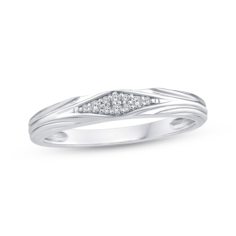 Main Image 1 of Diamond Wedding Band 1/20 ct tw 10K White Gold