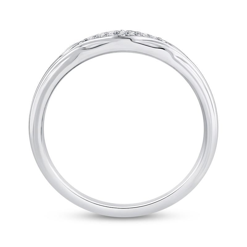 Main Image 3 of Diamond Wedding Band 1/20 ct tw 10K White Gold