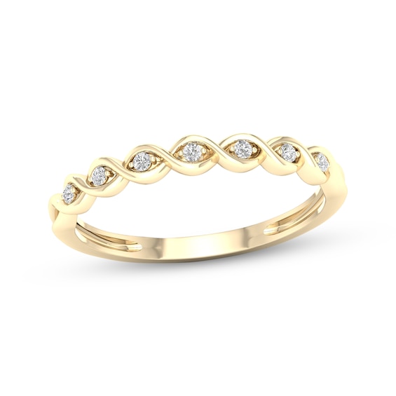 Now + Forever Lab-Grown Diamonds Anniversary Band 1/15 ct tw 10K Yellow Gold