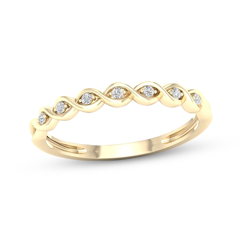Lab-Created Diamonds by KAY Anniversary Band 1/15 ct tw 10K Yellow Gold