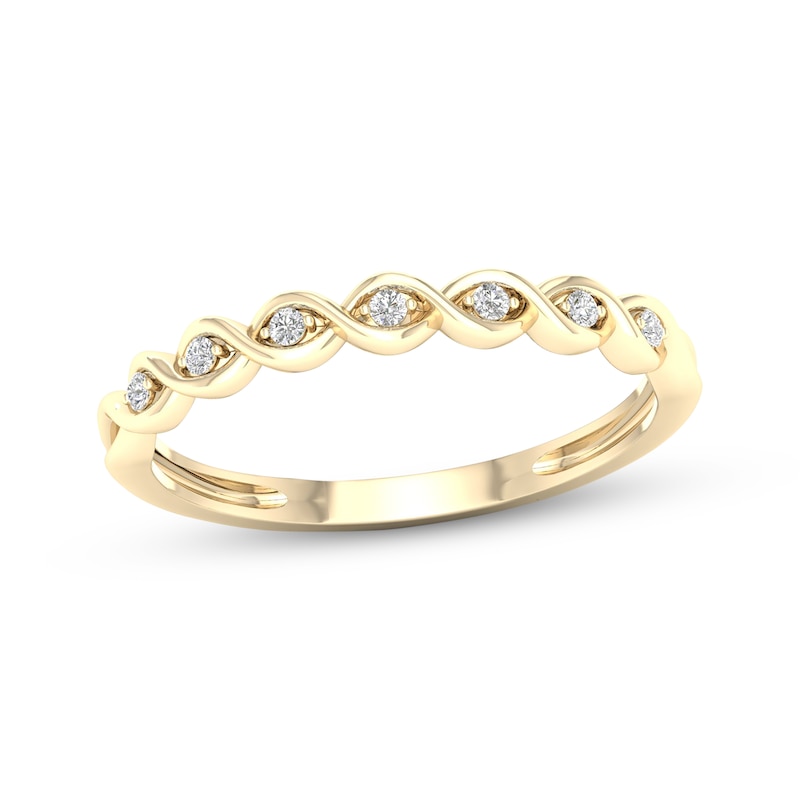 Main Image 1 of Now + Forever Lab-Grown Diamonds Anniversary Band 1/15 ct tw 10K Yellow Gold