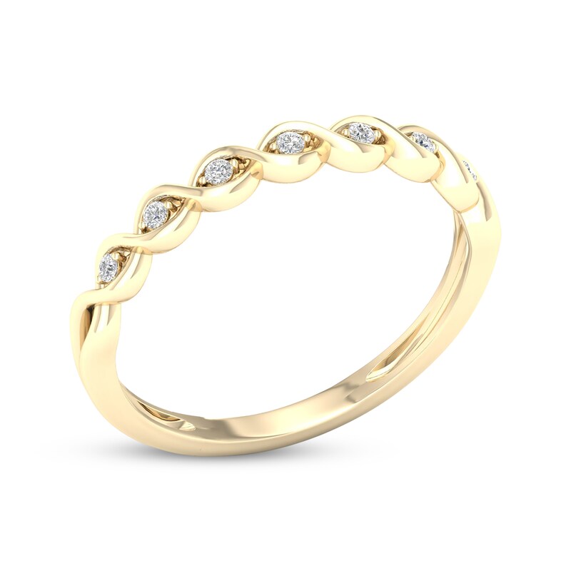 Main Image 2 of Now + Forever Lab-Grown Diamonds Anniversary Band 1/15 ct tw 10K Yellow Gold