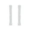 Thumbnail Image 2 of Diamond Rectangle Hoop Earrings 1/10 ct tw Round-cut Sterling Silver