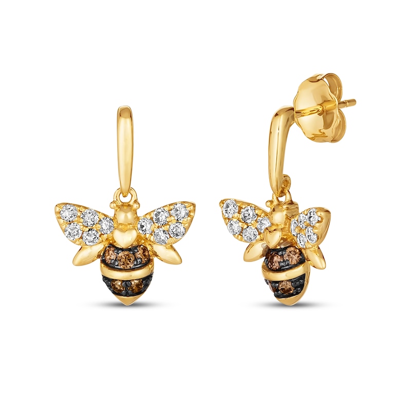 Le Vian Diamond Bee Drop Earrings 3/8 ct tw 14K Honey Gold