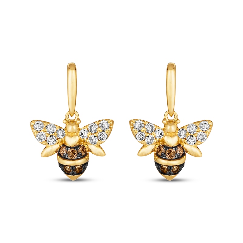 Main Image 2 of Le Vian Diamond Bee Drop Earrings 3/8 ct tw 14K Honey Gold