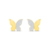 Thumbnail Image 2 of Diamond Butterfly Stud Earrings 1/8 ct tw 10K Yellow Gold