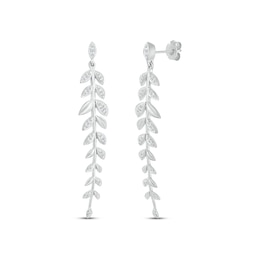 Diamond Vine Drop Earrings 1/4 ct tw Sterling Silver