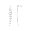 Thumbnail Image 3 of Diamond Vine Drop Earrings 1/4 ct tw Sterling Silver
