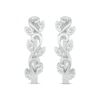 Thumbnail Image 2 of Diamond Twisting Vine Hoop Earrings 1/6 ct tw Sterling Silver