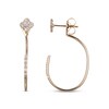Thumbnail Image 2 of Diamond Clover Front-Back Earrings 1/8 ct tw 10K Yellow Gold