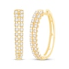 Thumbnail Image 1 of Diamond Two-Row Hoop Earrings 1 ct tw 10K Yellow Gold