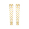 Thumbnail Image 1 of Diamond Two-Row Hoop Earrings 1 ct tw 10K Yellow Gold