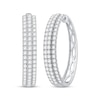 Thumbnail Image 1 of Diamond Three-Row Hoop Earrings 3 ct tw 10K White Gold