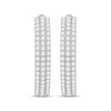 Thumbnail Image 2 of Diamond Three-Row Hoop Earrings 3 ct tw 10K White Gold
