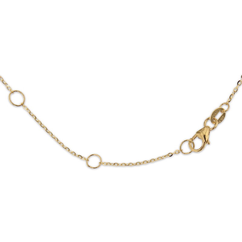 Main Image 3 of Italian Brilliance Diamond-Cut Heart Necklace 14K Yellow Gold 18&quot;