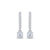 Diamond Drop Earrings 1/4 ct tw 14K White Gold