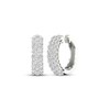 Thumbnail Image 0 of Diamond Three-Row Hoop Earrings 2 ct tw 10K White Gold