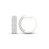 Thumbnail Image 2 of Diamond Three-Row Hoop Earrings 2 ct tw 10K White Gold
